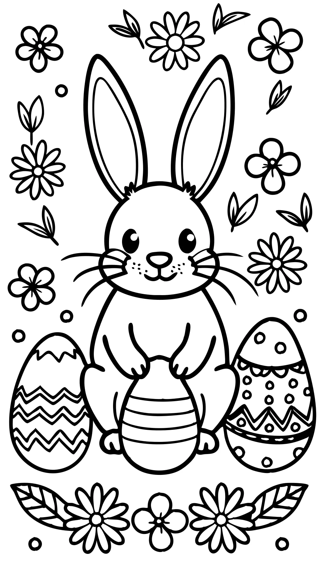 coloriages de lapin de Pâques